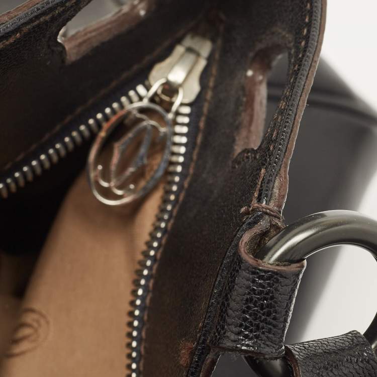 Pre Owned Cartier Black Leather Small Marcello De Cartier Bag