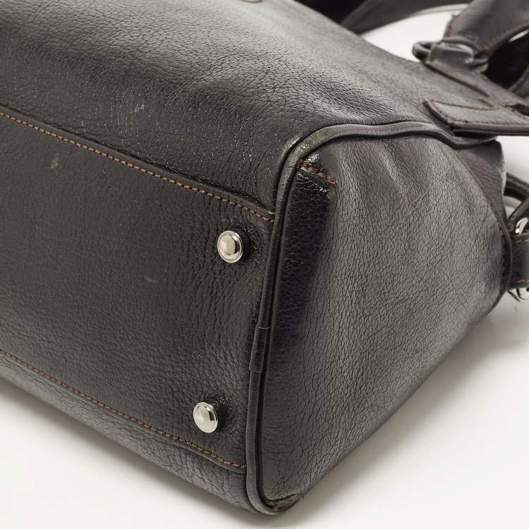 Pre Owned Cartier Black Leather Small Marcello de Cartier Bag