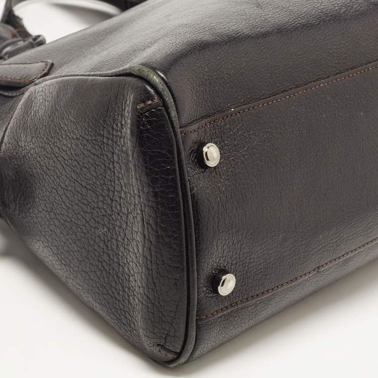 Pre Owned Cartier Black Leather Small Marcello de Cartier Bag