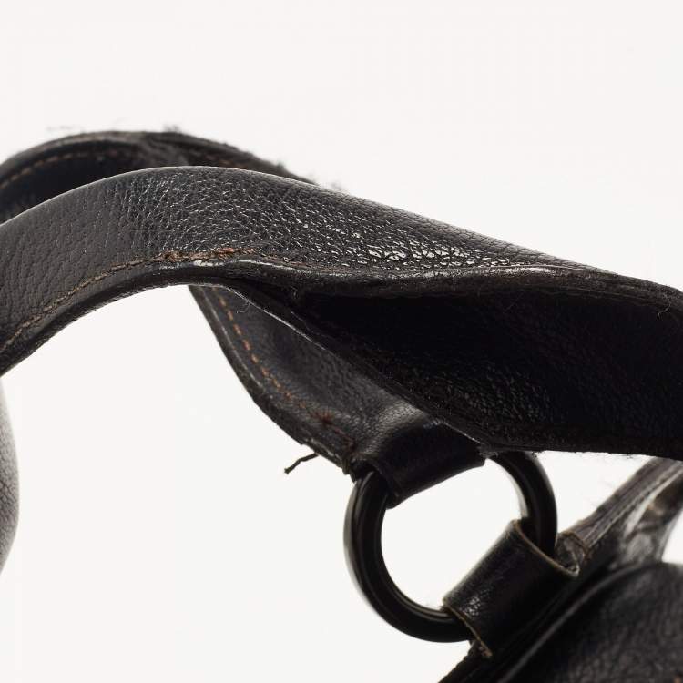 Pre Owned Cartier Black Leather Small Marcello de Cartier Bag