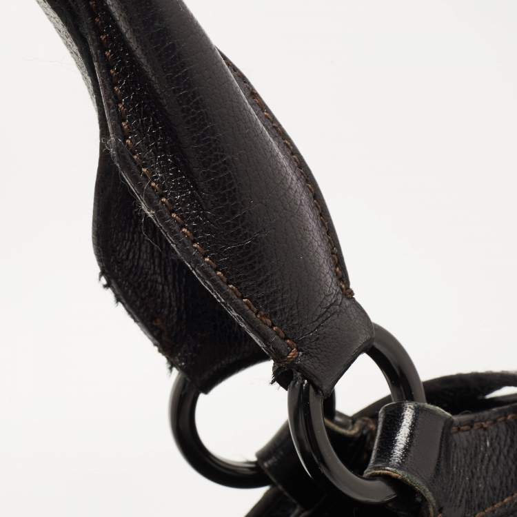 Pre Owned Cartier Black Leather Small Marcello de Cartier Bag