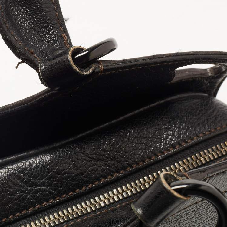 Pre Owned Cartier Black Leather Small Marcello de Cartier Bag