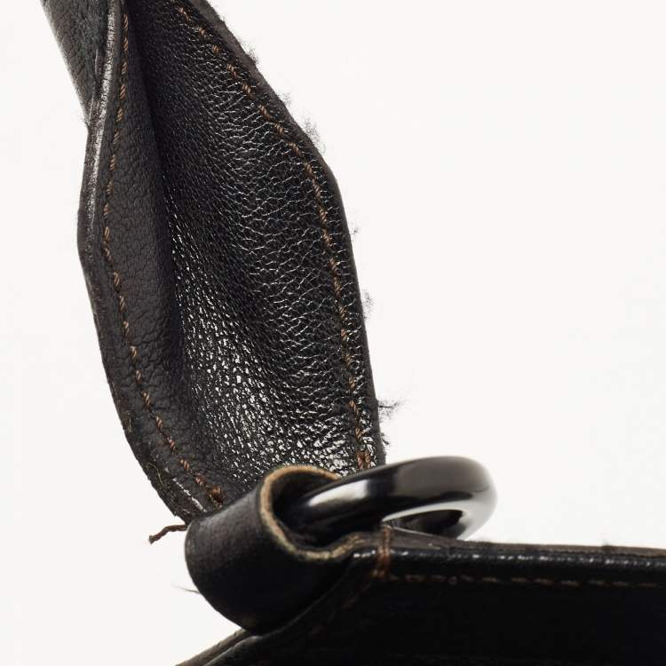 Pre Owned Cartier Black Leather Small Marcello de Cartier Bag