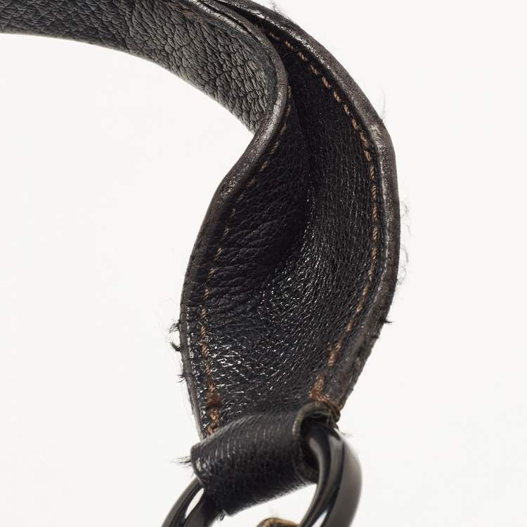 Pre Owned Cartier Black Leather Small Marcello de Cartier Bag