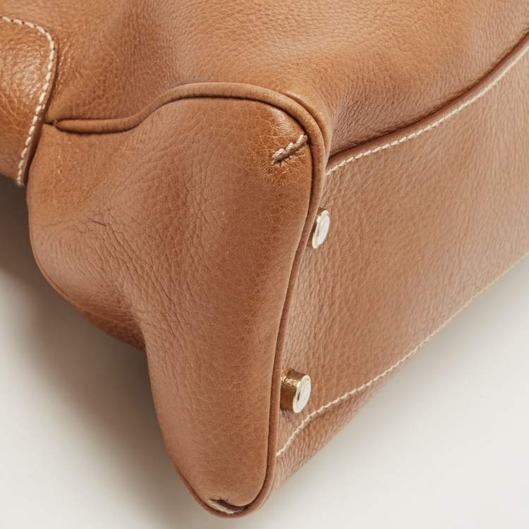 Pre Owned Cartier Brown Leather Marcello De Cartier Satchel