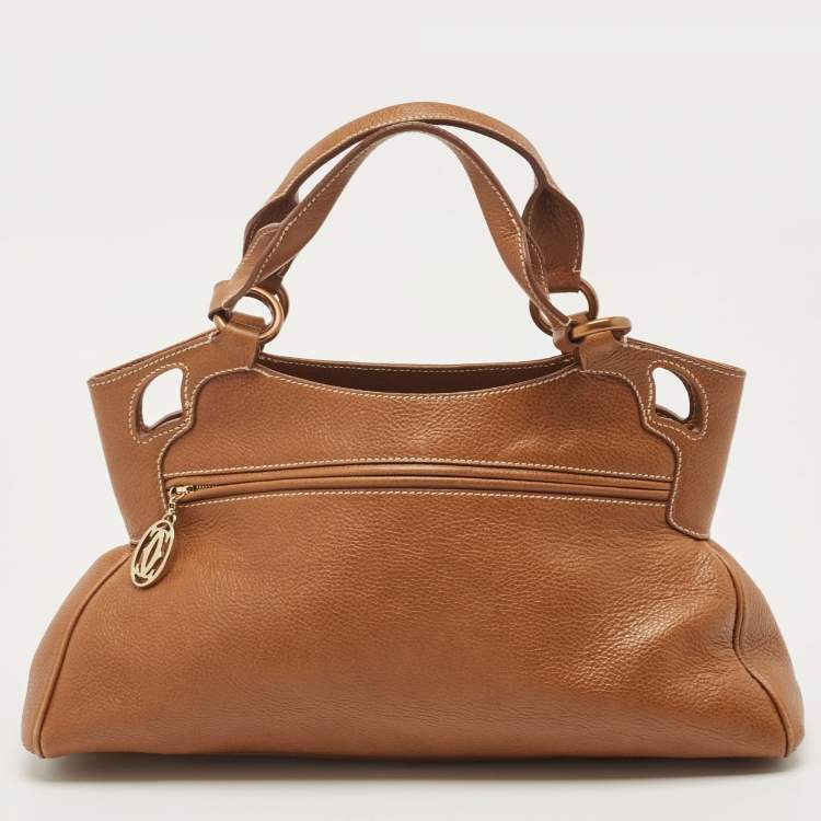 Pre Owned Cartier Brown Leather Marcello De Cartier Satchel