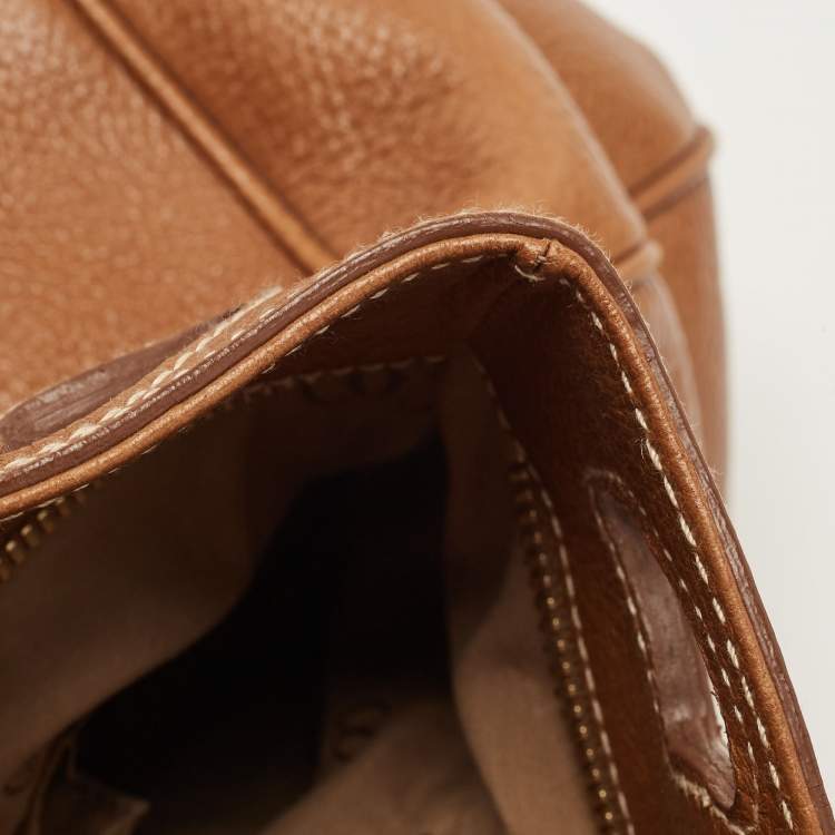 Pre Owned Cartier Brown Leather Marcello De Cartier Satchel