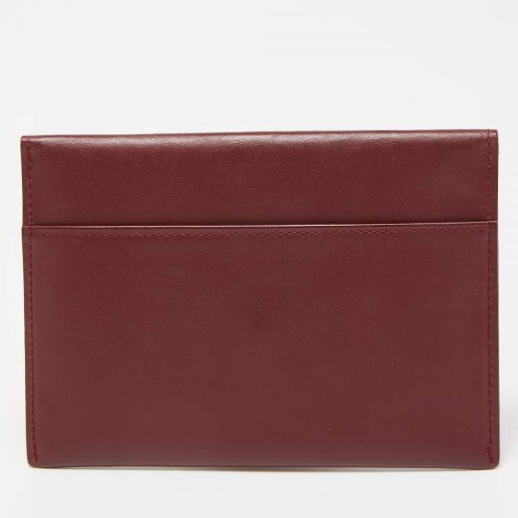 Pre Owned Cartier Burgundy Leather Must de Cartier Envelope Wallet