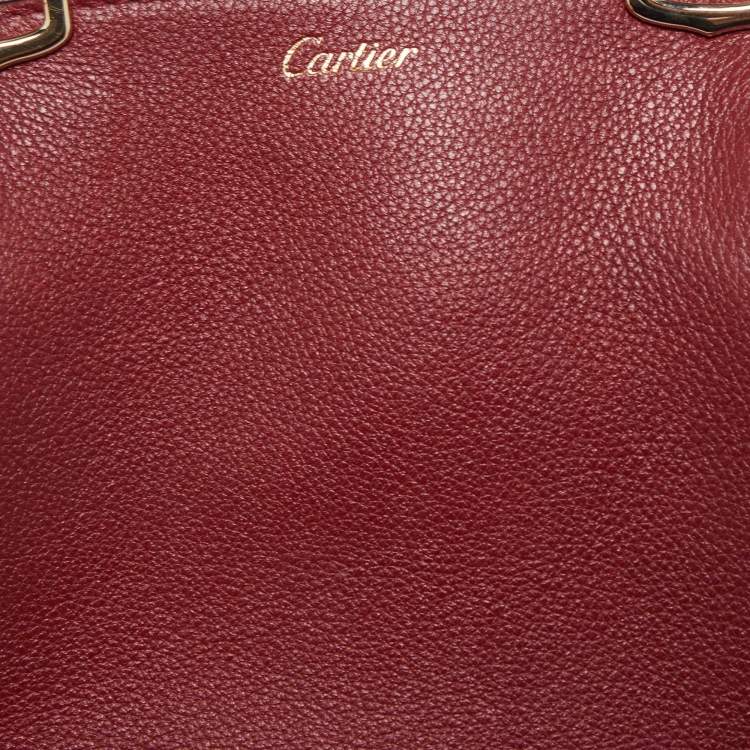 Pre Owned Cartier Red Leather Mini C de Cartier Satchel