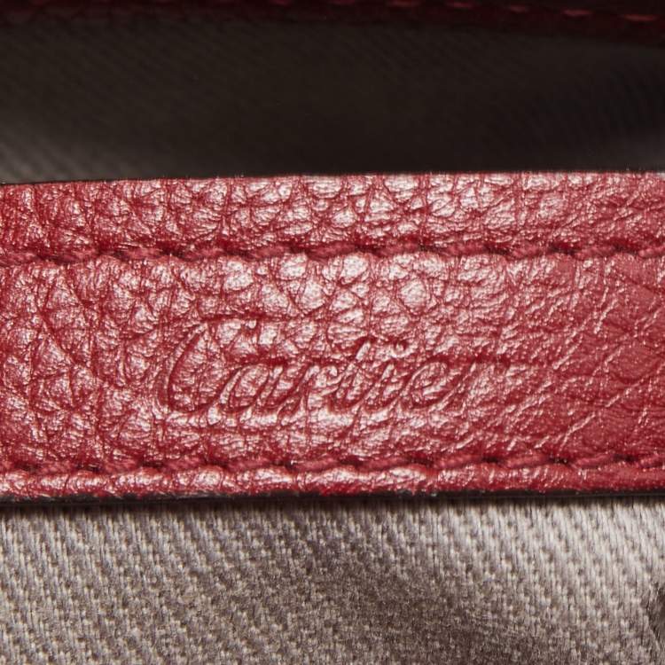 Pre Owned Cartier Red Leather Mini C de Cartier Satchel