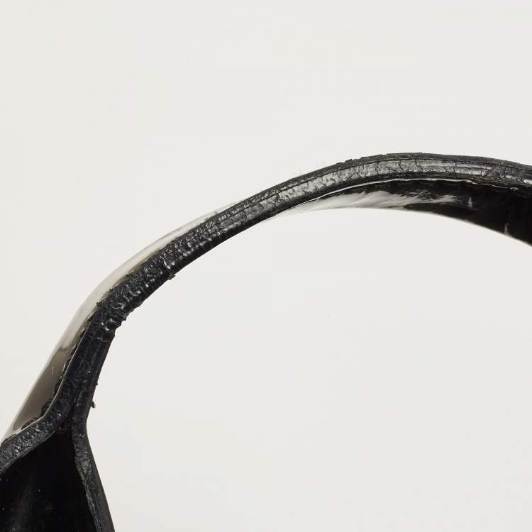 Pre Owned Cartier Black Patent Leather Medium Marcello de Cartier Bag