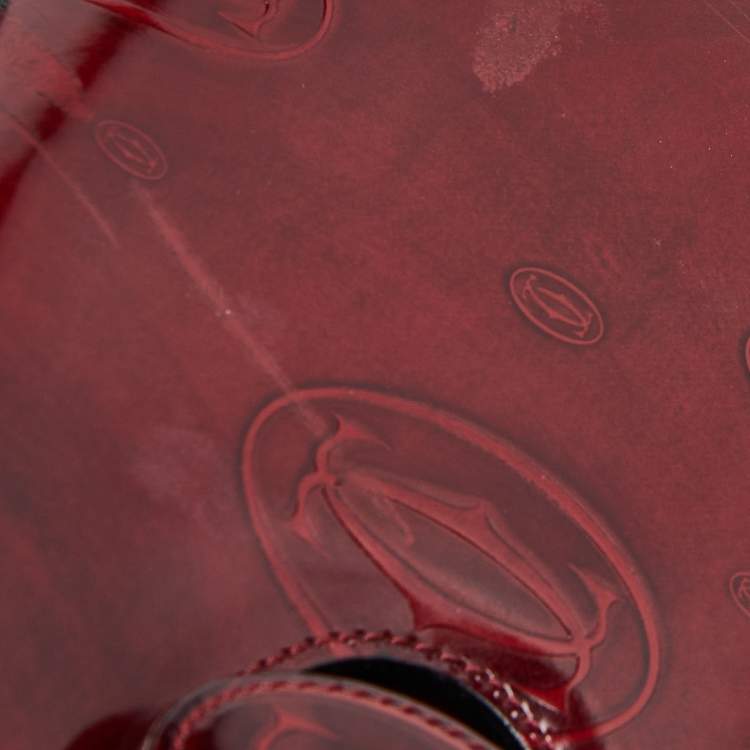 Pre Owned Cartier Red Patent Leather Happy Birthday Top Handle Bag