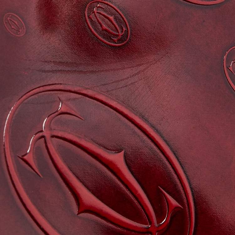 Pre Owned Cartier Red Patent Leather Happy Birthday Top Handle Bag