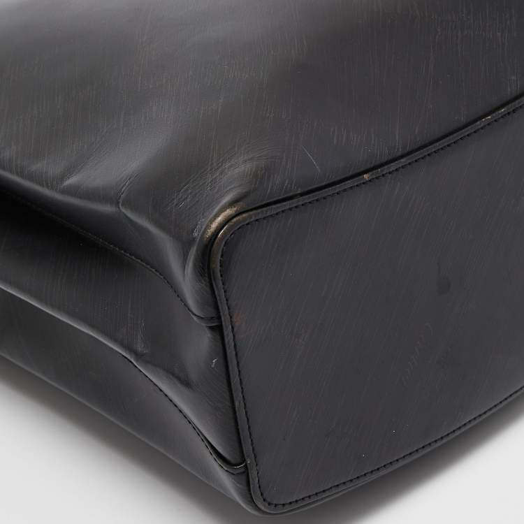 Pre Owned Cartier Black Leather Trinity Bag