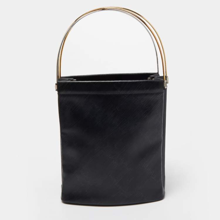 Pre Owned Cartier Black Leather Trinity Bag