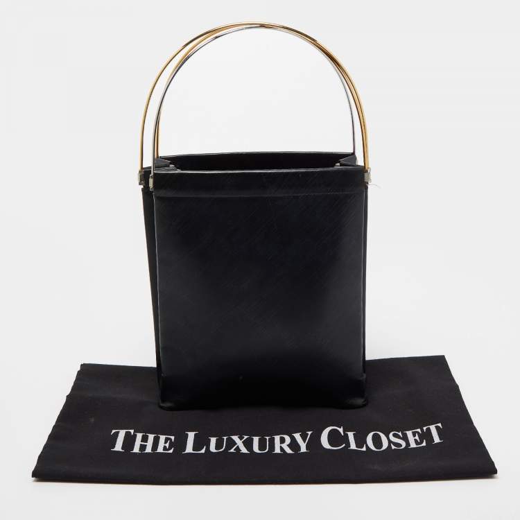 Pre Owned Cartier Black Leather Trinity Bag