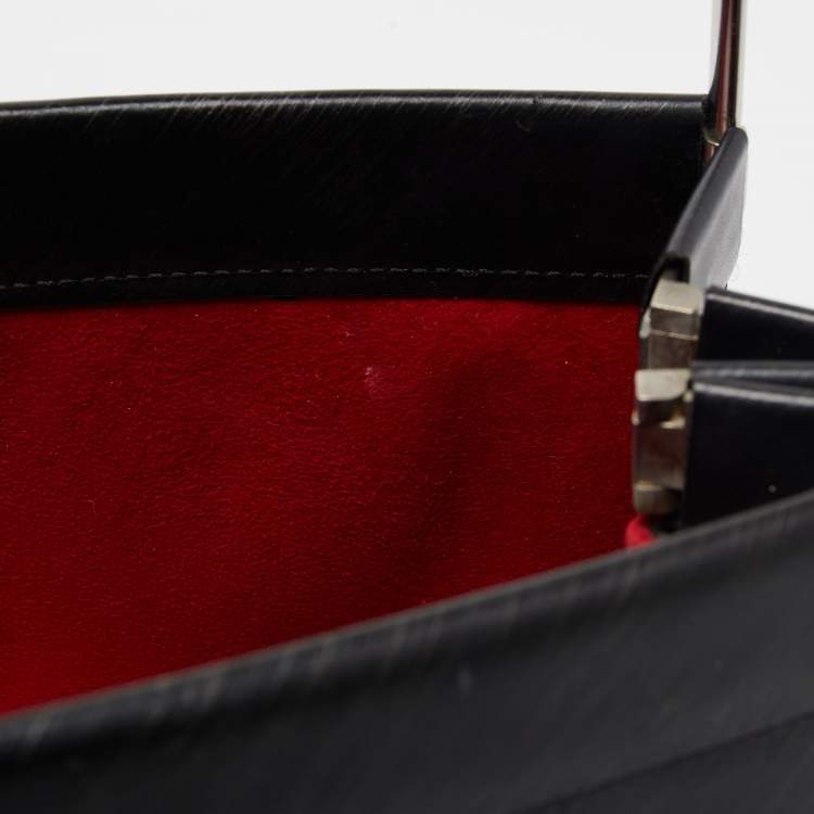 Pre Owned Cartier Black Leather Trinity Bag