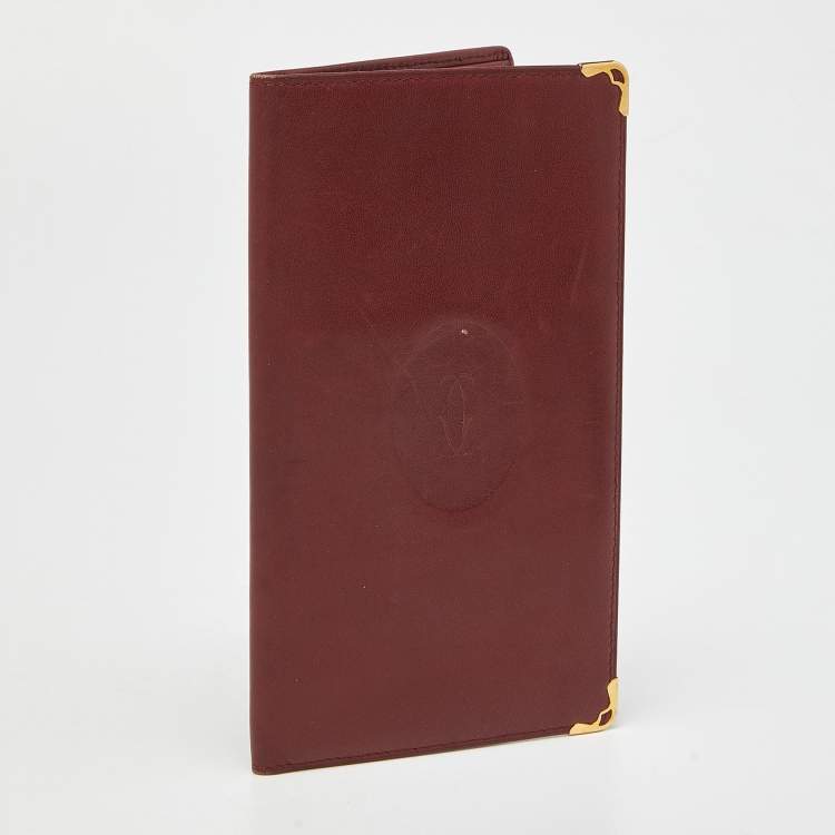 Pre Owned Cartier Burgundy Must de Cartier Long Wallet