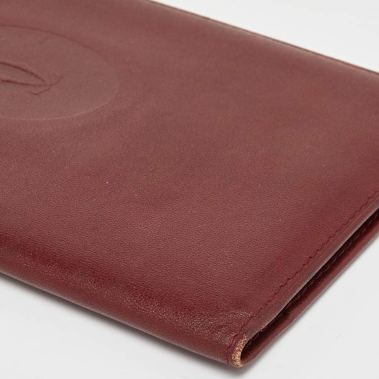 Pre Owned Cartier Burgundy Must de Cartier Long Wallet