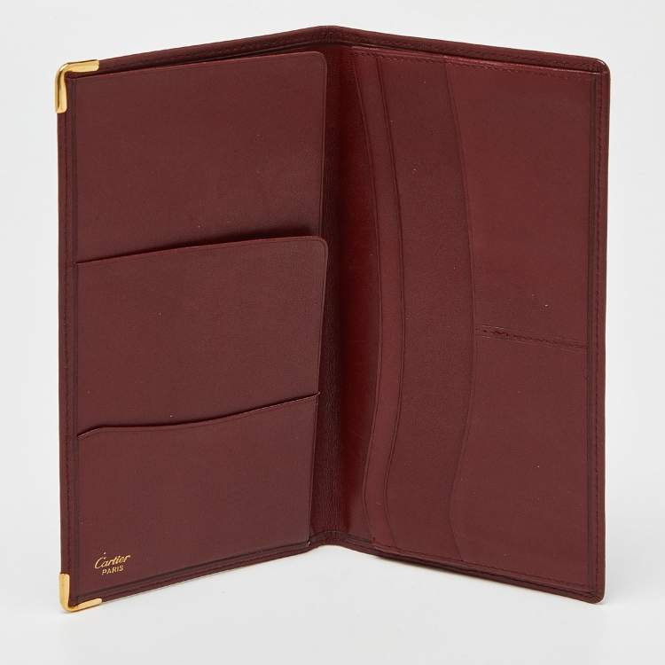 Pre Owned Cartier Burgundy Must de Cartier Long Wallet