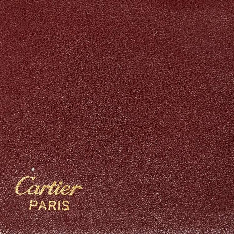 Pre Owned Cartier Burgundy Must de Cartier Long Wallet