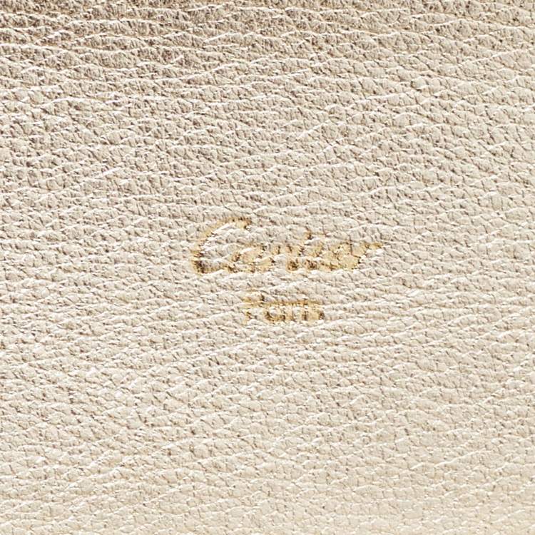 Pre Owned Cartier Gold Leather Love Continental Wallet
