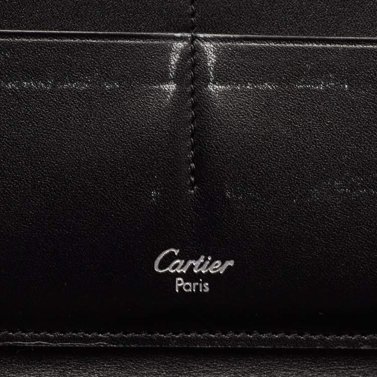 مملوكة مسبقًا Cartier Black Patent Leather Frame Clutch