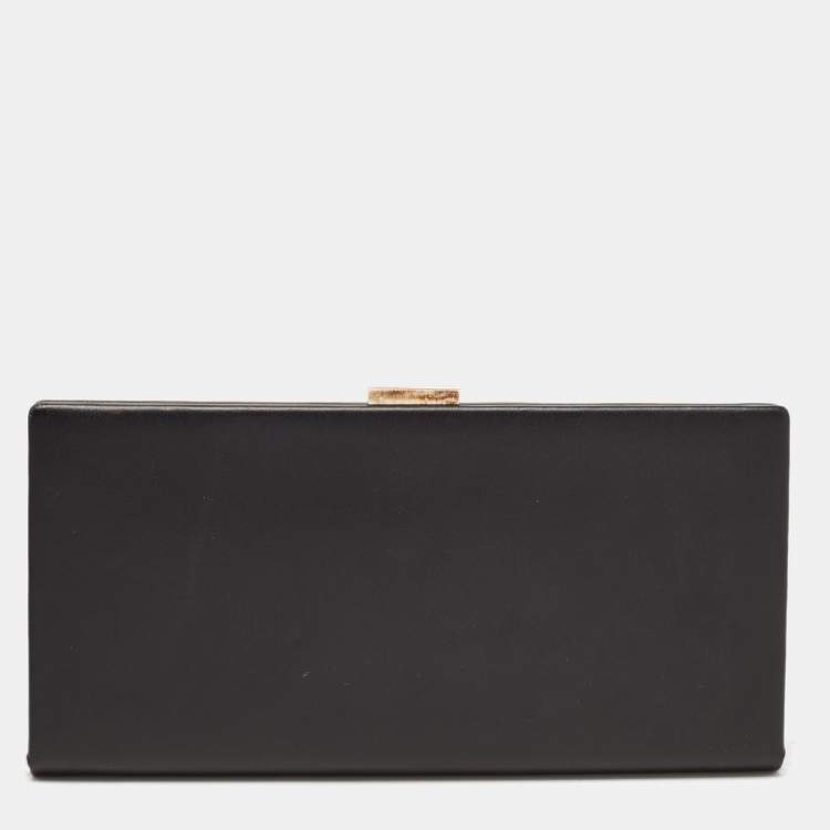مملوكة مسبقًا Cartier Black Patent Leather Frame Clutch