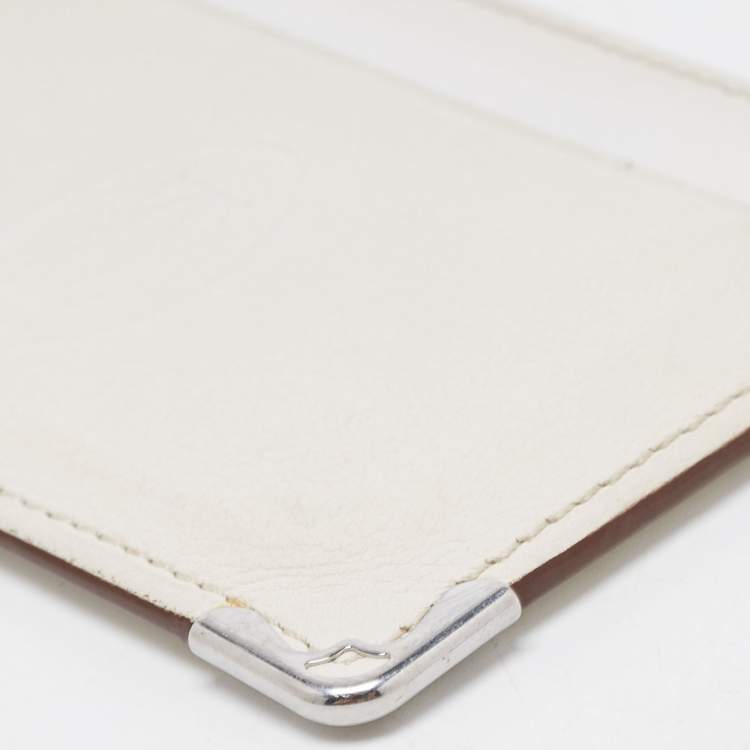 مملوكة مسبقًا Cartier White Leather  Must de Cartier Card Holder