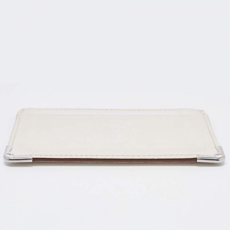 مملوكة مسبقًا Cartier White Leather  Must de Cartier Card Holder