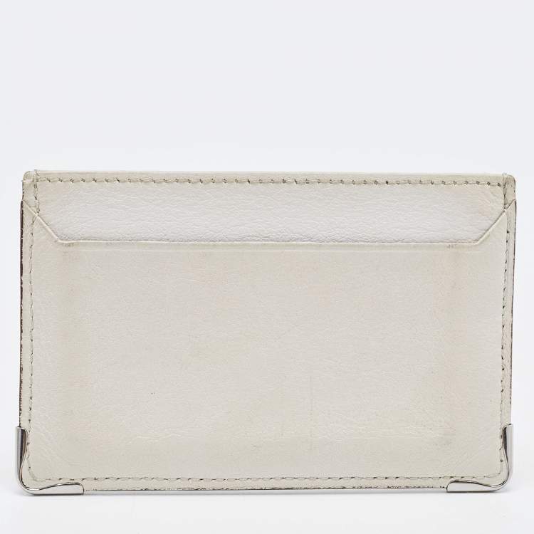 مملوكة مسبقًا Cartier White Leather  Must de Cartier Card Holder