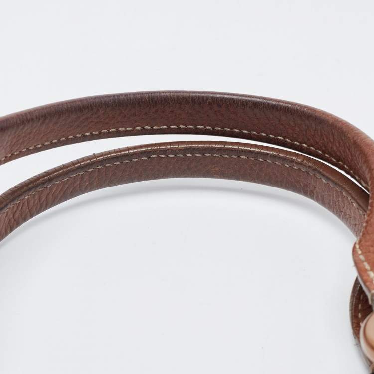 Pre Owned Cartier Brown Leather Small Marcello De Cartier Tote