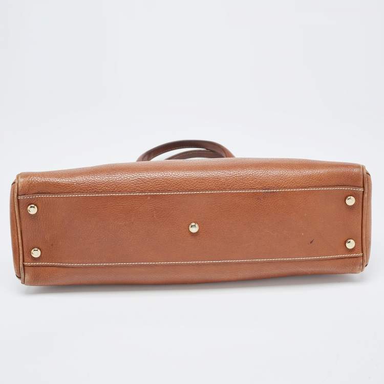 Pre Owned Cartier Brown Leather Small Marcello De Cartier Tote