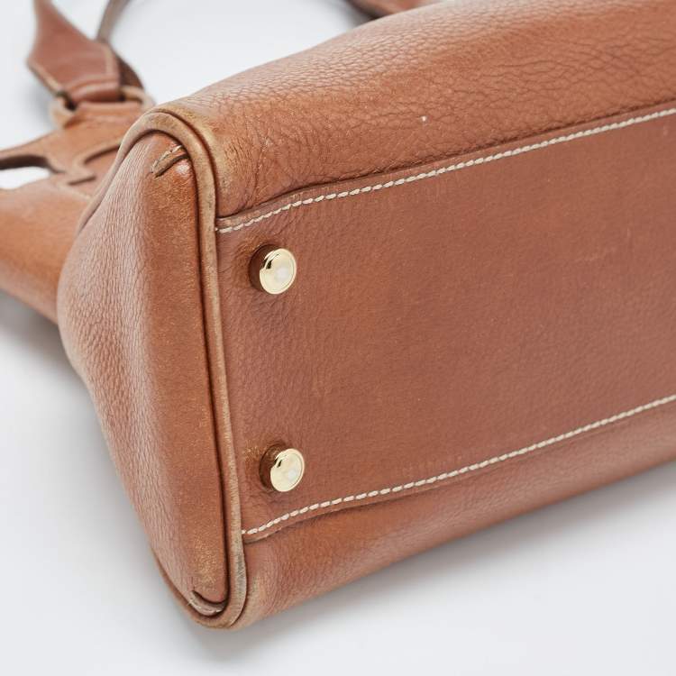 Pre Owned Cartier Brown Leather Small Marcello De Cartier Tote