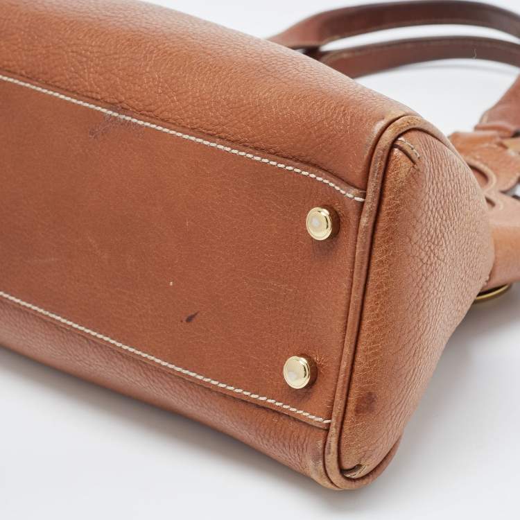 Pre Owned Cartier Brown Leather Small Marcello De Cartier Tote