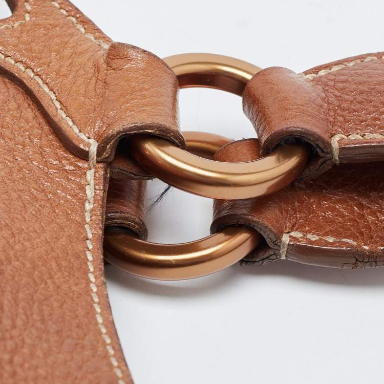 Pre Owned Cartier Brown Leather Small Marcello De Cartier Tote