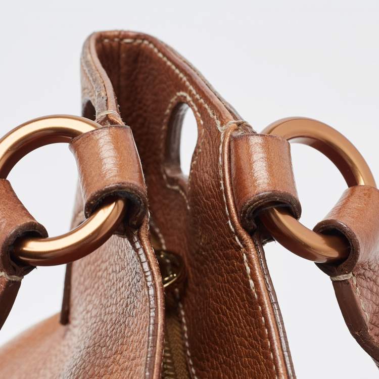 Pre Owned Cartier Brown Leather Small Marcello De Cartier Tote