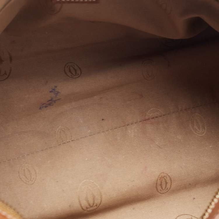 Pre Owned Cartier Brown Leather Small Marcello De Cartier Tote