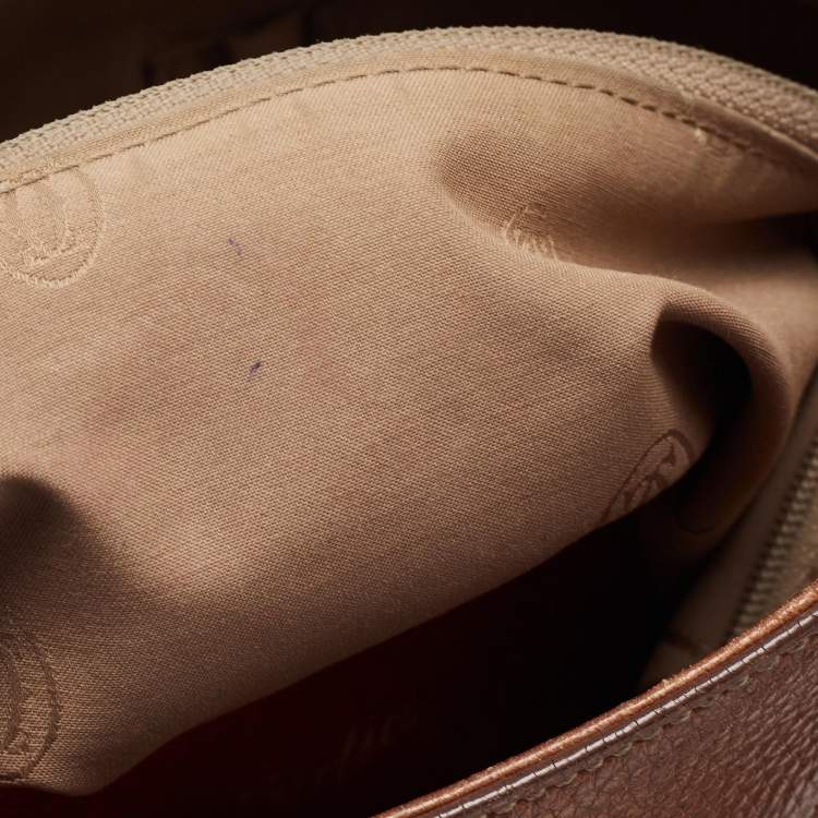Pre Owned Cartier Brown Leather Small Marcello De Cartier Tote