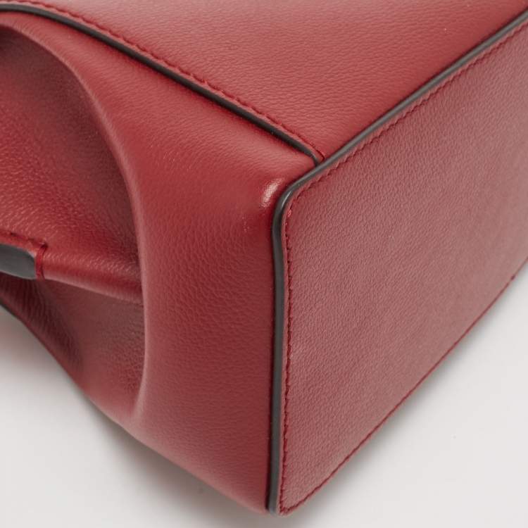 مملوكة مسبقًا Cartier Dark Red Leather Mini C de Cartier Satchel