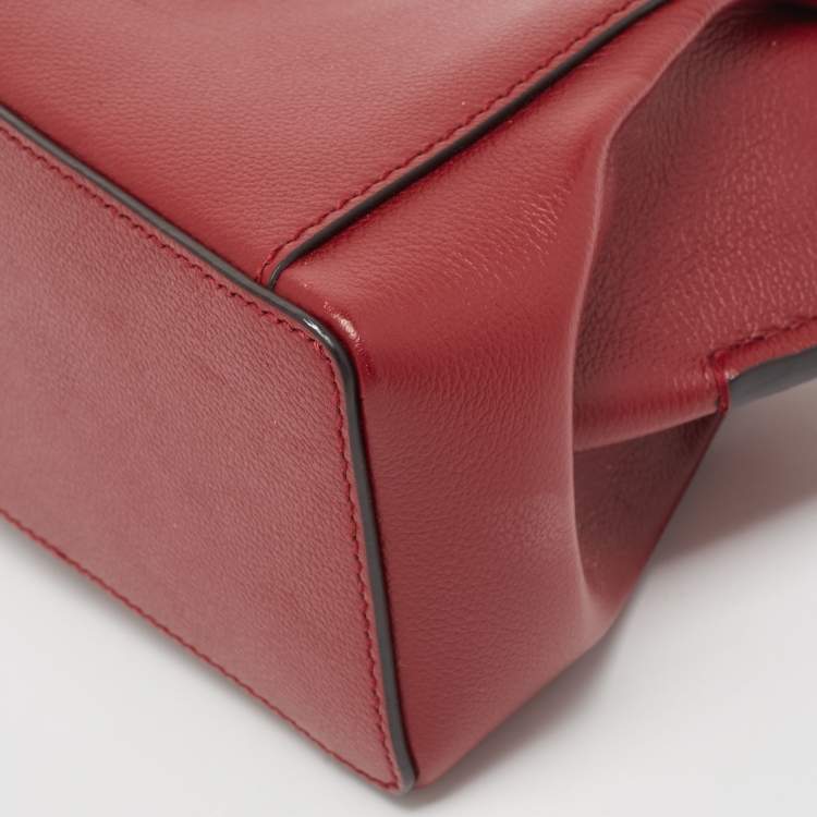 مملوكة مسبقًا Cartier Dark Red Leather Mini C de Cartier Satchel