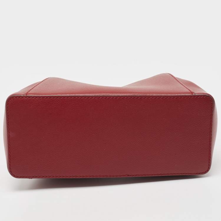 مملوكة مسبقًا Cartier Dark Red Leather Mini C de Cartier Satchel