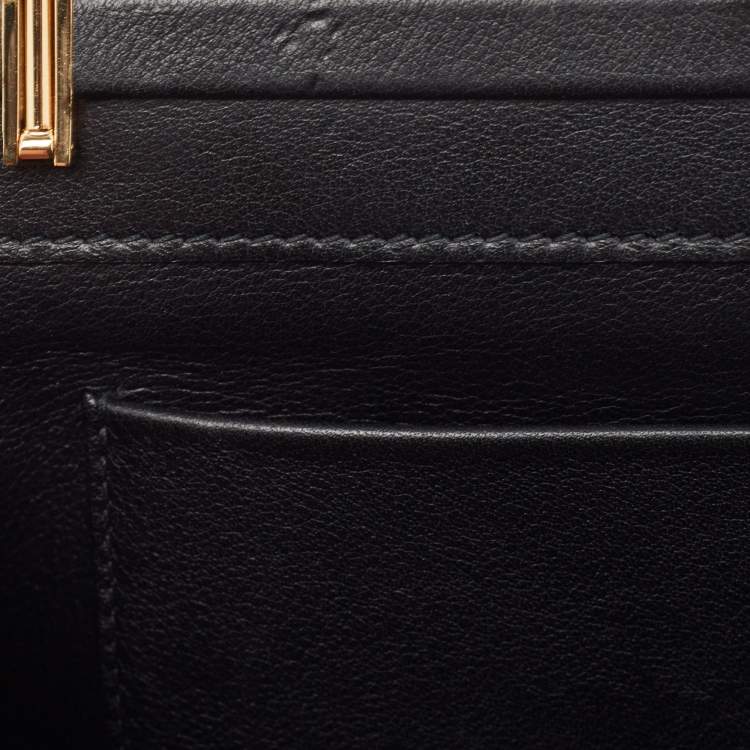 Pre Owned Cartier Black Leather Panthere De Cartier Chain Clutch