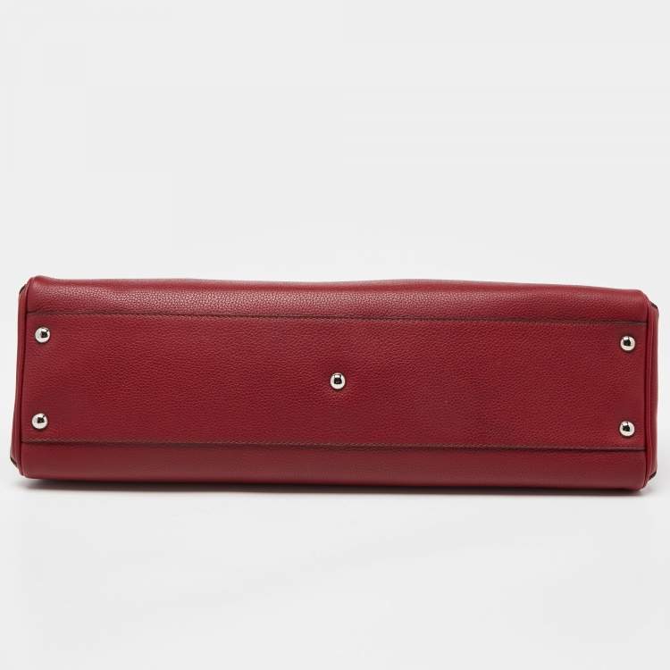 Pre Owned Cartier Red Leather Medium Marcello de Cartier Bag