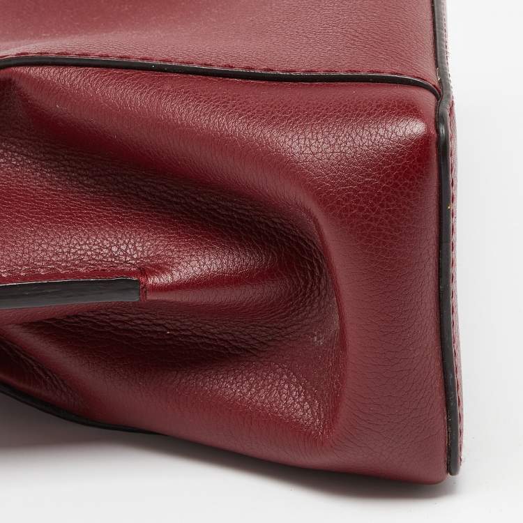 Pre Owned Cartier Red Leather Mini C de Cartier Satchel