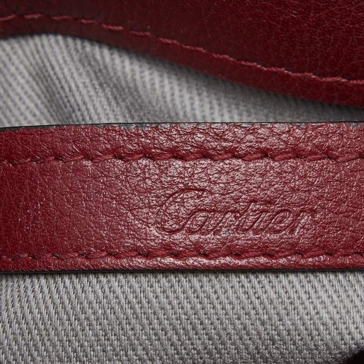 Pre Owned Cartier Red Leather Mini C de Cartier Satchel