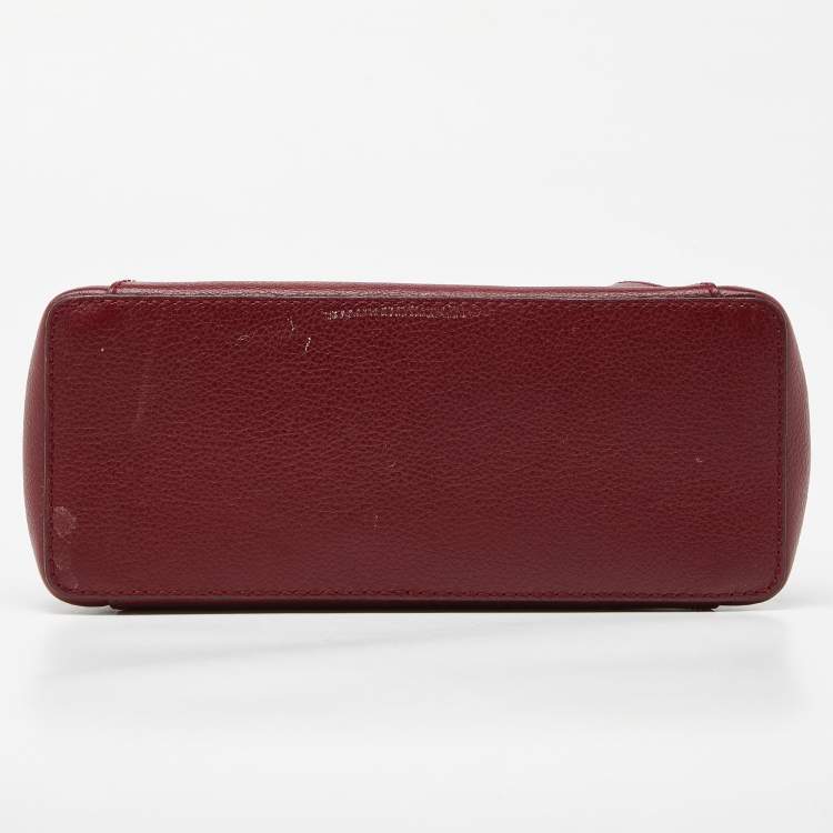 Pre Owned Cartier Red Leather Mini C de Cartier Satchel
