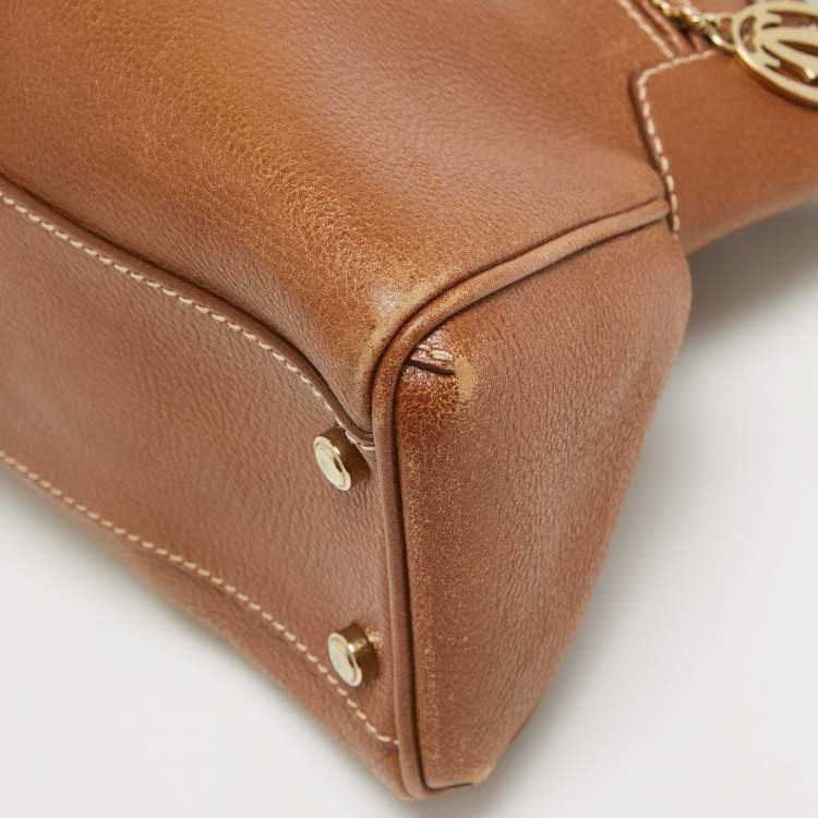 Pre Owned Cartier Brown Leather Small Marcello de Cartier Bag