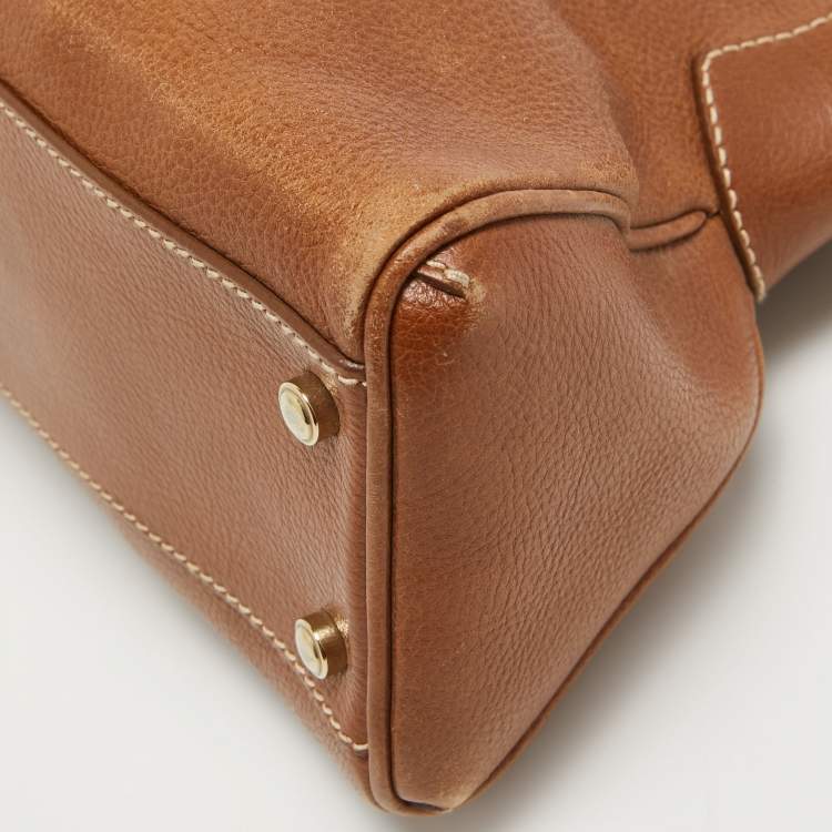 Pre Owned Cartier Brown Leather Small Marcello de Cartier Bag