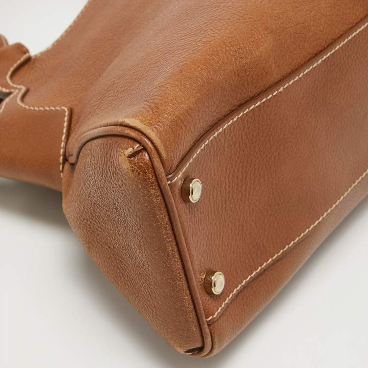 Pre Owned Cartier Brown Leather Small Marcello de Cartier Bag
